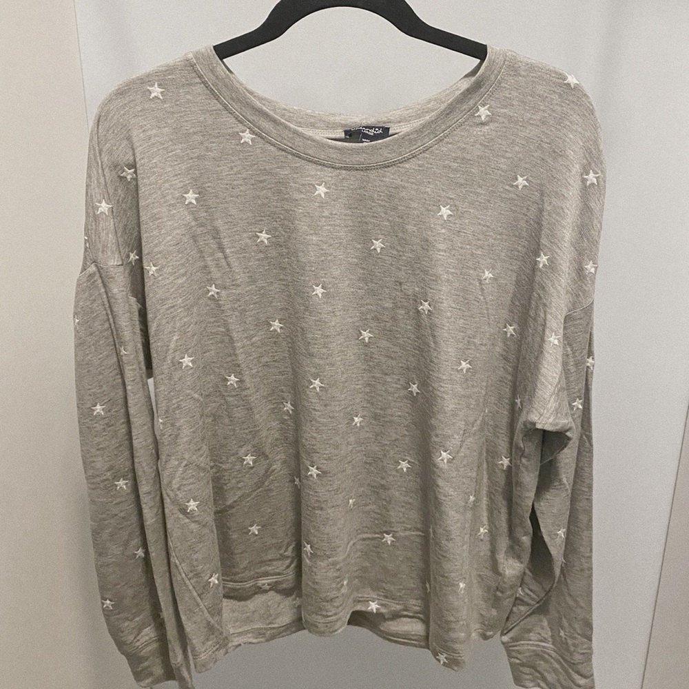 Splendid Long Sleeve - Grey Lightweight with Stars